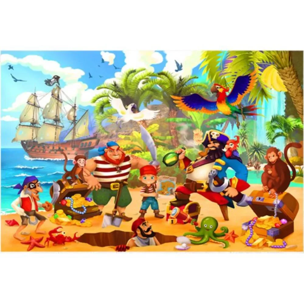 GREAT ART® Poster - Pirates - Mural Decoration Adventure Pirate Ship 55 x 39